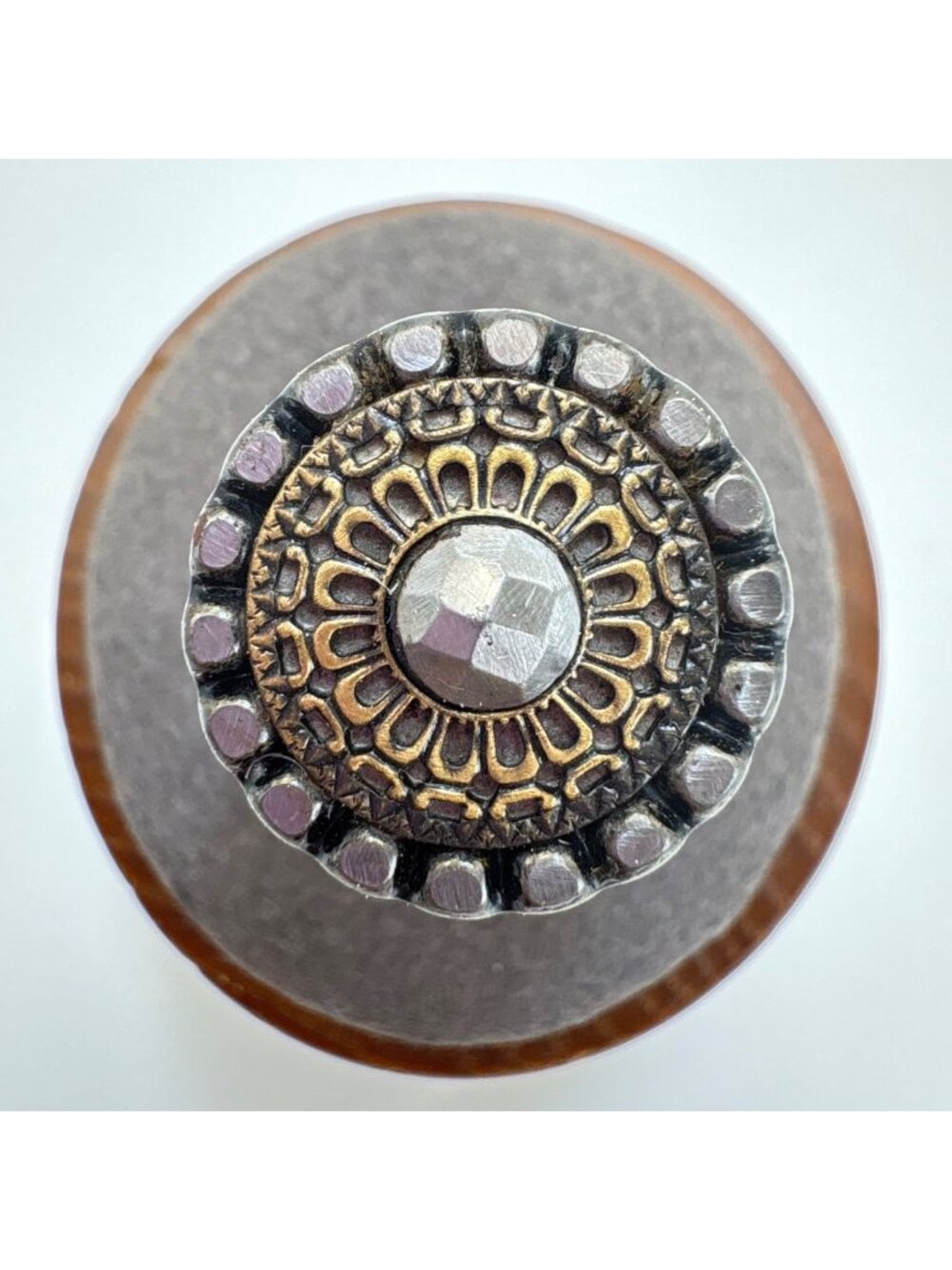Signet Style Mandala Design Sterling Silver 925 Statement Ring Size 6.75